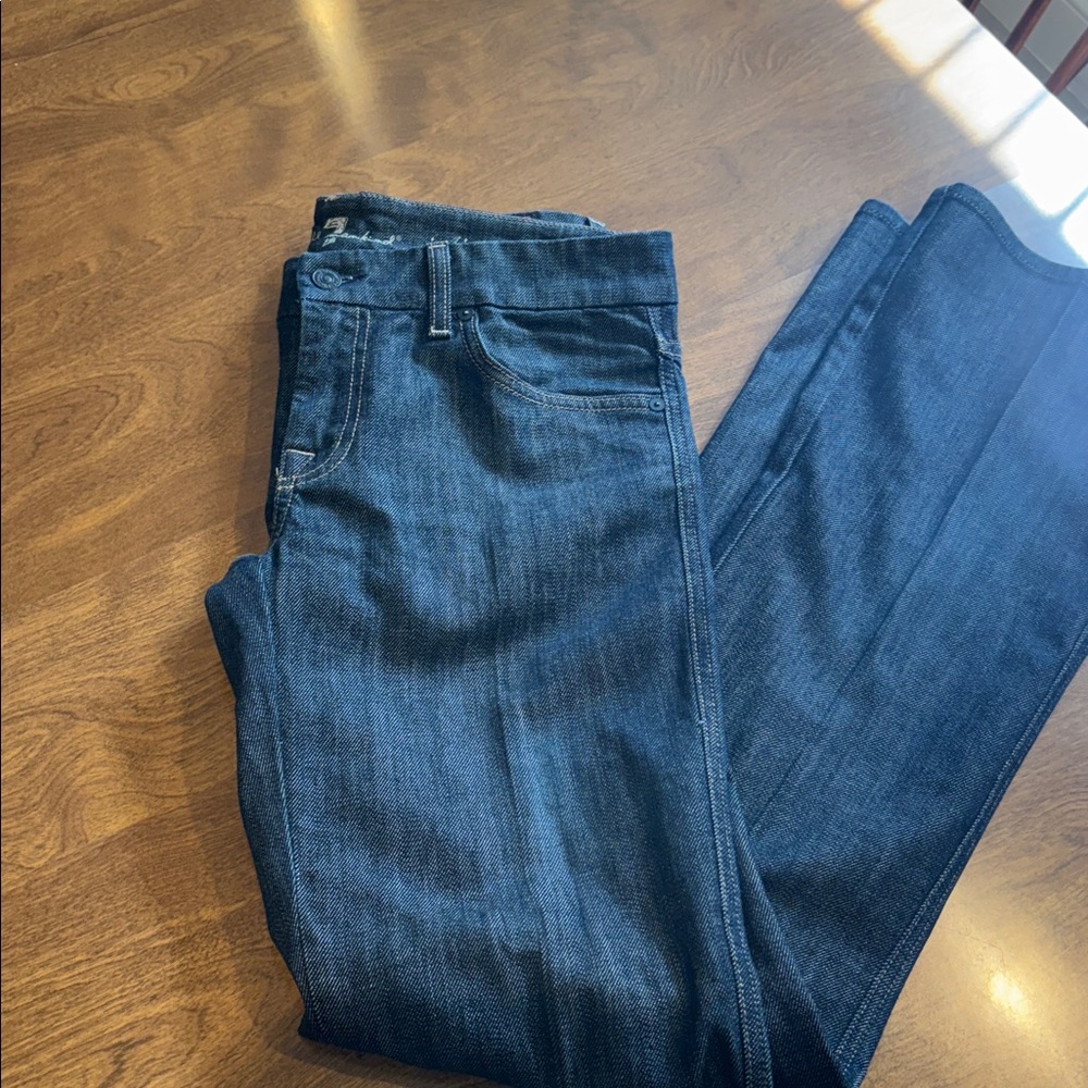 7 For All Mankind Dark Blue Flare Jeans